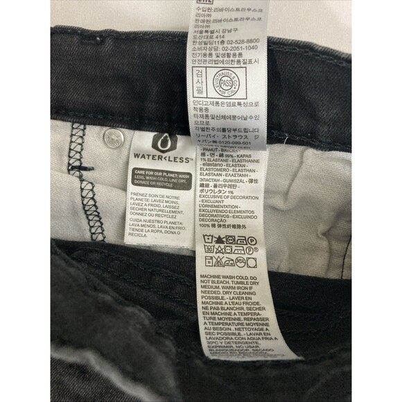 Levi’s 514 36x30 Mens Black Label Jeans Black Denim Straight Fit Pants - Picture 5 of 9